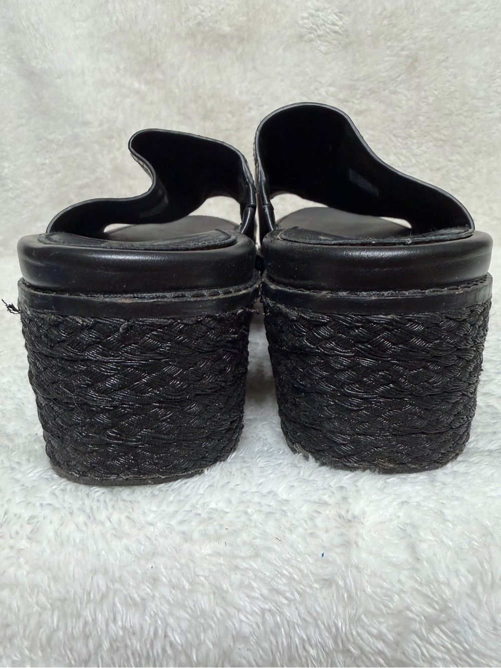 FitFlop Eloise Espadrille Wedge Slide Platform Sandals Black size 9 - Picture 6 of 16